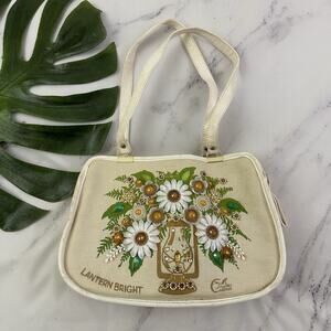 Enid Collins Of Texas Vintage 60s Embellished Purse Bag Lantern Bright Floral